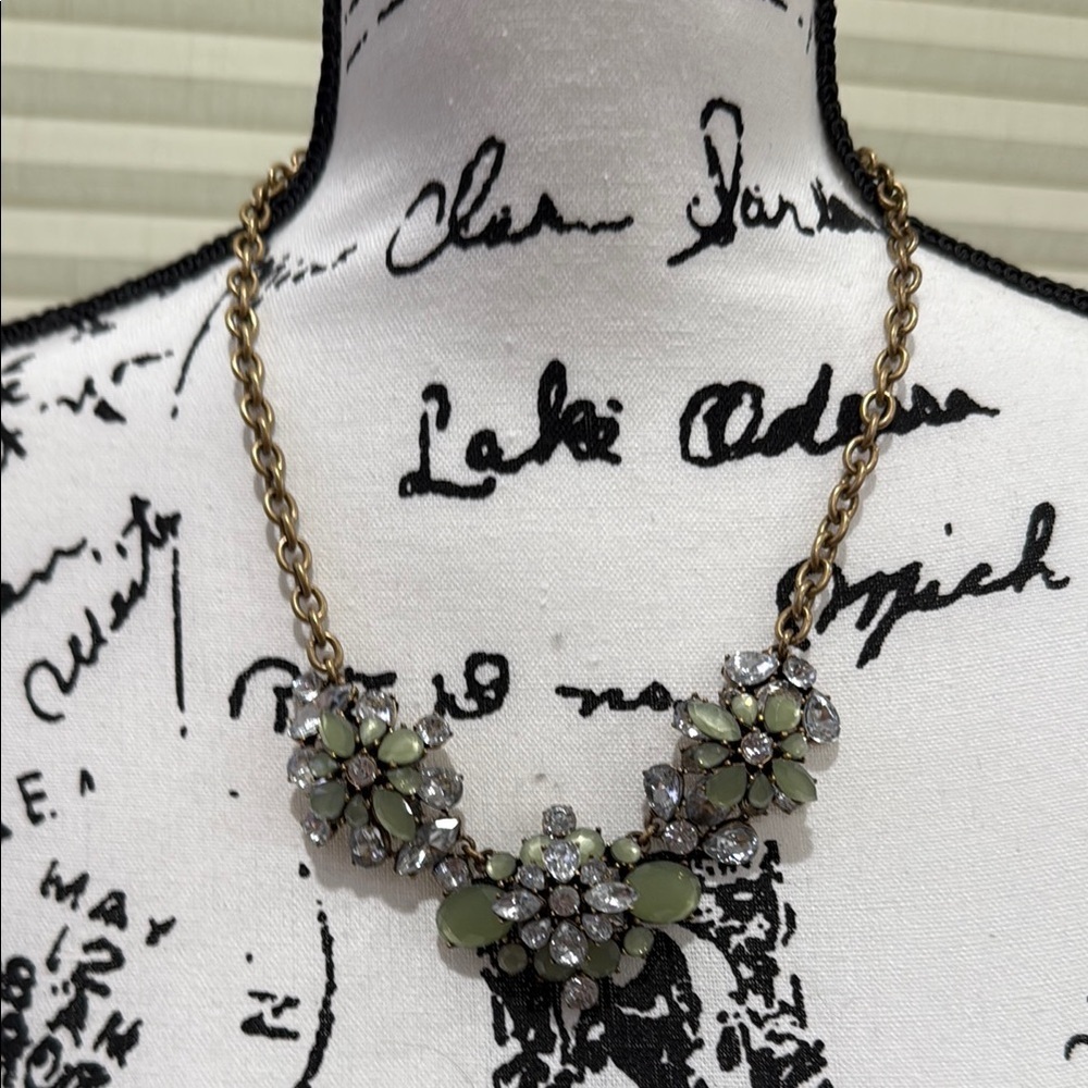 Gold and Silver Floral Statement Necklace
